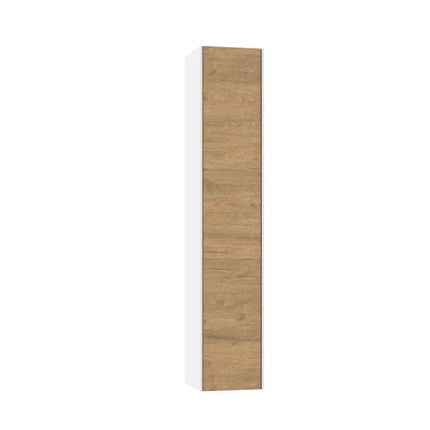 Composizione Mobile Bagno 90cm Sospeso Due Cassetti e Specchio Con Lampada Rovere Miele