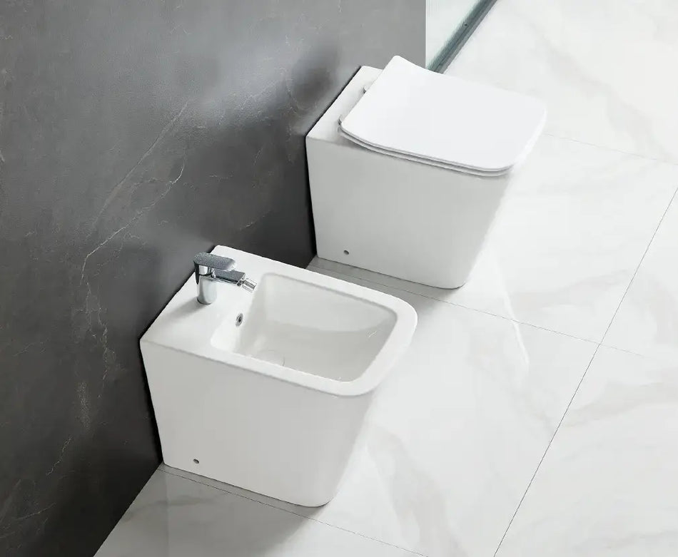 Coppia Sanitari Design A Terra Filo Muro | Karag LT