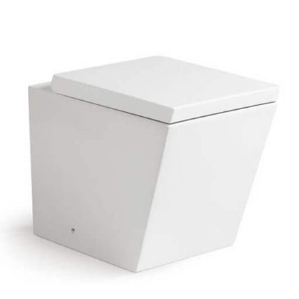 Coppia Sanitari Design Squadrato Sospesi / A Terra Filo Muro