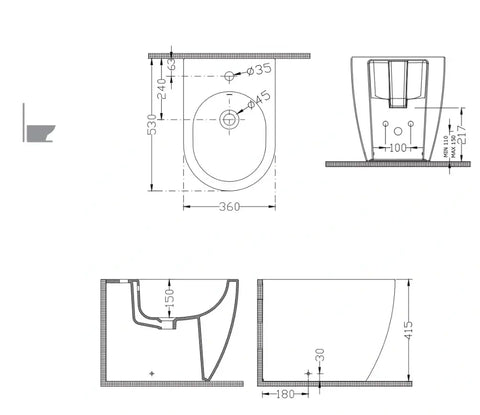 Scheda tecnica Bidet KARAG NEW LINE