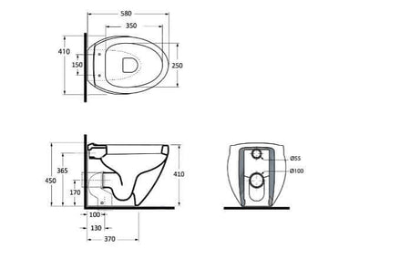 Coppia Sanitari Filo Muro Sospesi / A Terra Design Moderno