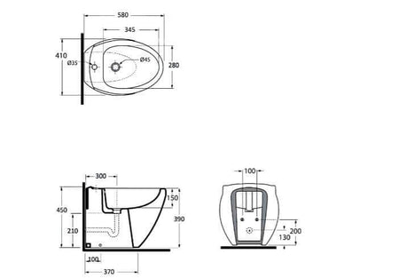 Coppia Sanitari Filo Muro Sospesi / A Terra Design Moderno
