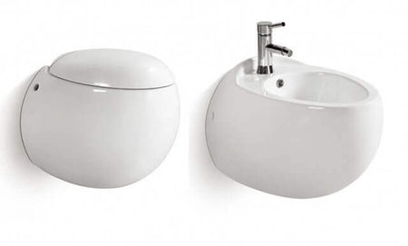 Coppia Sanitari Filo Muro Sospesi / A Terra Design Moderno Sanitari Sospesi