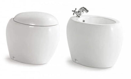 Coppia Sanitari Filo Muro Sospesi / A Terra Design Moderno Sanitari A Terra