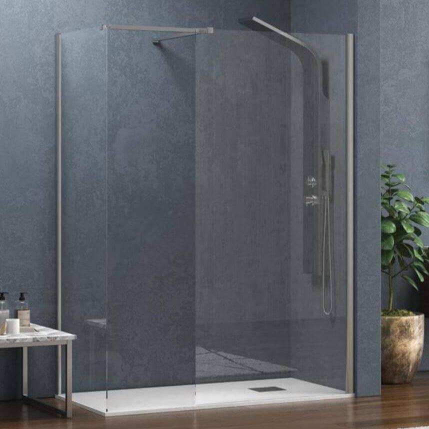 Doccia Walk in Due Pareti H200cm Trasparente 8mm Anticalcare