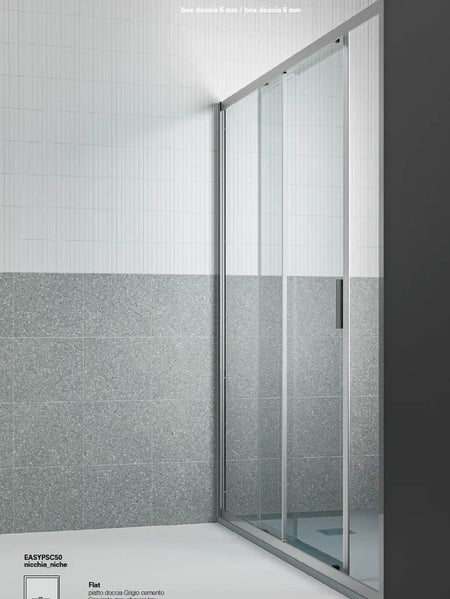 EASY | Porta Doccia H200 Trasparente Anticalcare Scorrevole 6mm