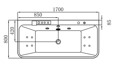 Dimensioni vasca idromassaggio Karag Fani