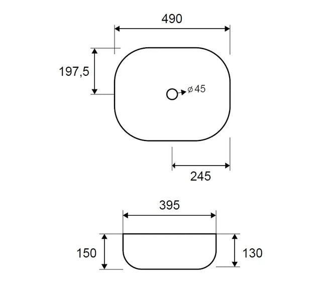Lavabo Da Appoggio In Ceramica Azzurro Opaco