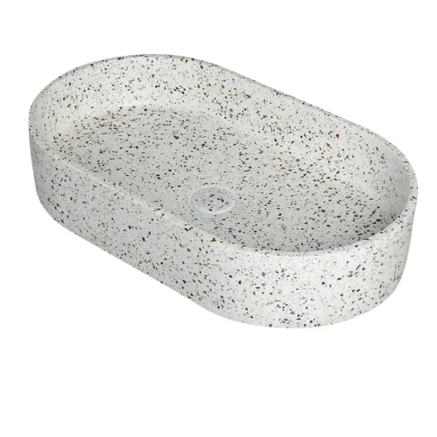 Lavabo Da Appoggio In Mineralmarmo Karag Linus - Stracciatella