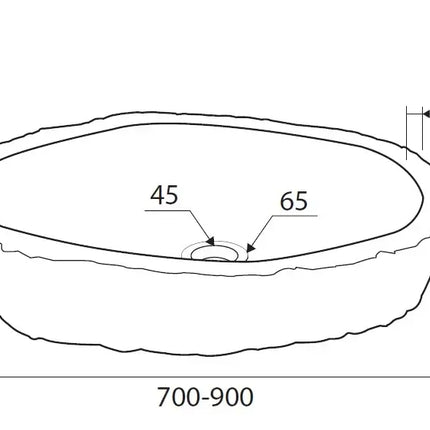 Lavabo Da Appoggio In Pietra Di Fiume Naturale Grigio