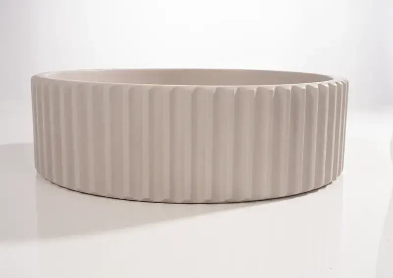 Lavabo Da Appoggio In Cemento - Oyster Grey