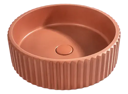 Lavabo Da Appoggio In Cemento - Oyster Red