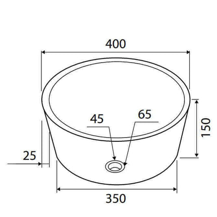 Lavabo Tondo Per Bagno In Marmo Naturale Color Crema