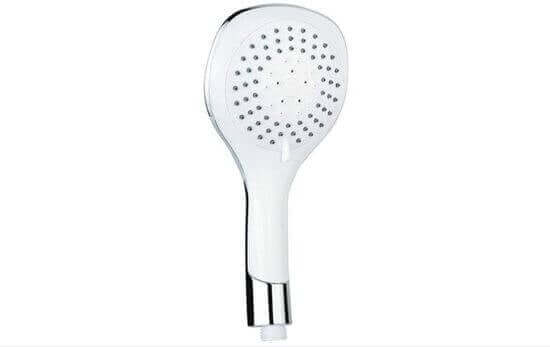 Manopola Doccia Triplo Getto In ABS Cromato E Bianco - 1006
