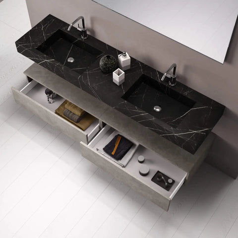 Mobile bagno sospeso lavabi a incasso