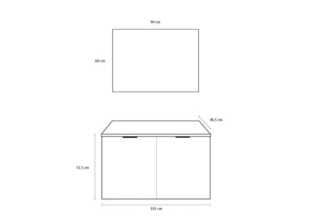 Mobile Bagno 100cm Sospeso Con 2 Ante e Specchio con Lampada
