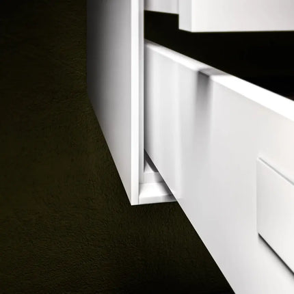 Mobile Bagno 120cm Sospeso Due Cassetti e Specchio Con Lampada