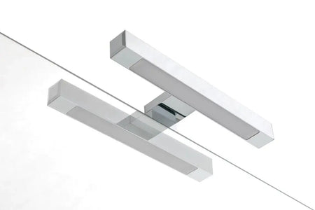 Mobile Bagno 120cm Sospeso Due Cassetti Lavabo Doppia Vasca e Specchio Con Lampada