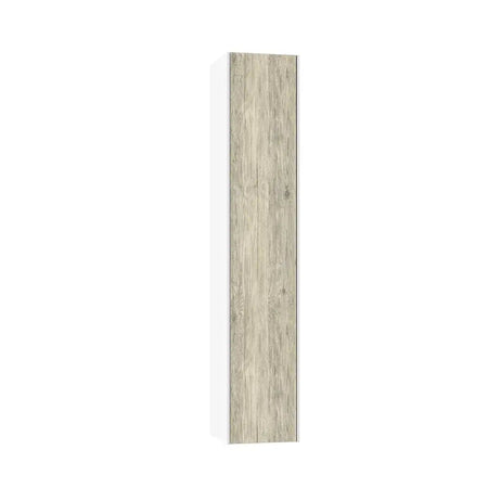 Mobile Bagno 120cm Sospeso Due Cassetti Lavabo Doppia Vasca e Specchio Con Lampada Pino Artico