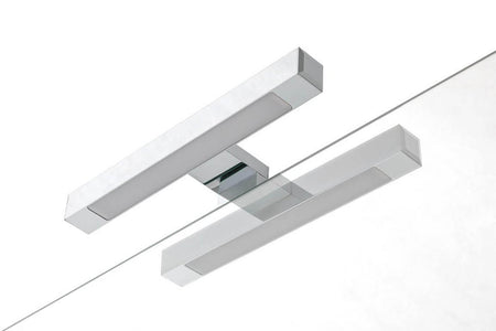 Mobile Bagno 140cm Con Doppio Lavabo, Base Con Cassetto, Specchio E Lampada