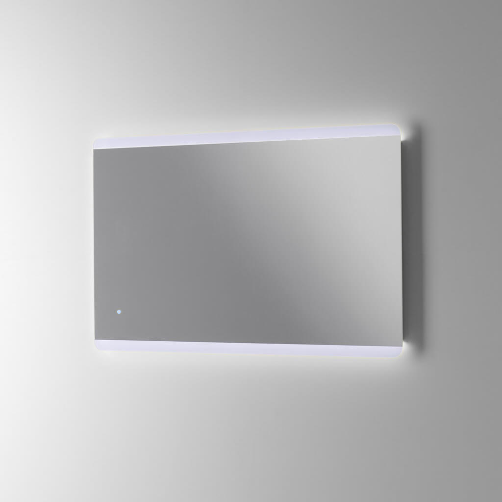 Mobile Bagno 170cm Sospeso, Due Cassetti, Lavabo, Specchio LED Integrato e Mensola