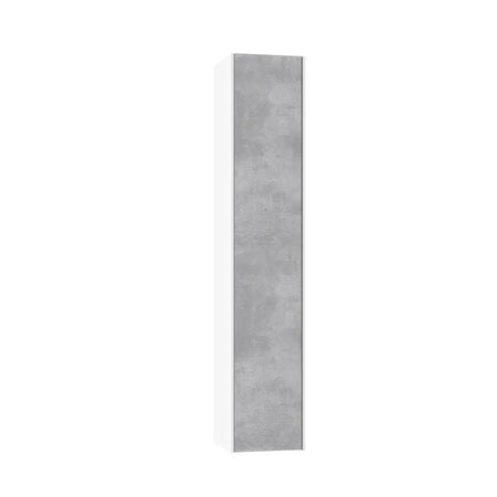 Mobile Bagno 60cm Sospeso Due Cassetti e Specchio Cemento