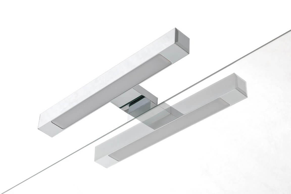 Mobile Bagno 80cm a Terra Effetto Pietra Tre Cassetti Specchio e Lampada