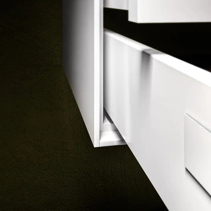 Mobile Bagno 80cm Sospeso Due Cassetti e Specchio