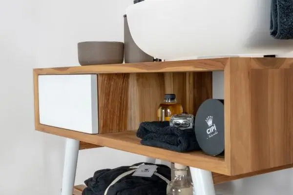 Mobile Consolle Bagno 100cm In Teak - Feelgood