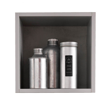 Mobile Bagno Sospeso 100cm Con Cassetto, Pensile a Giorno, Specchio e Lampada