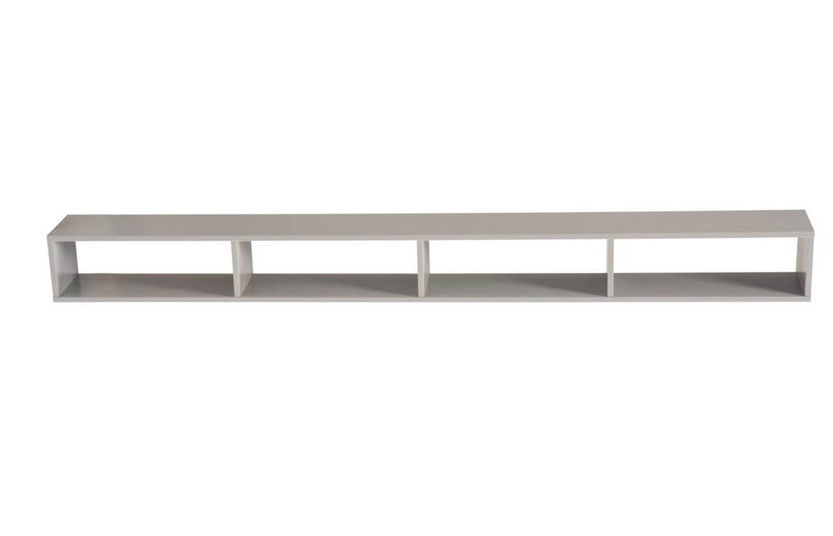 Mobile Bagno Sospeso 100cm Con Cassetto, Pensile a Giorno, Specchio e Lampada