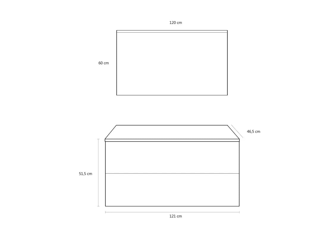 Mobile Bagno Sospeso 120cm Effetto Pietra Con Doppio Lavabo
