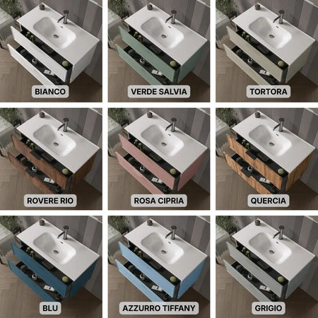 Composizione Bagno Sospesa 60cm - Zefira