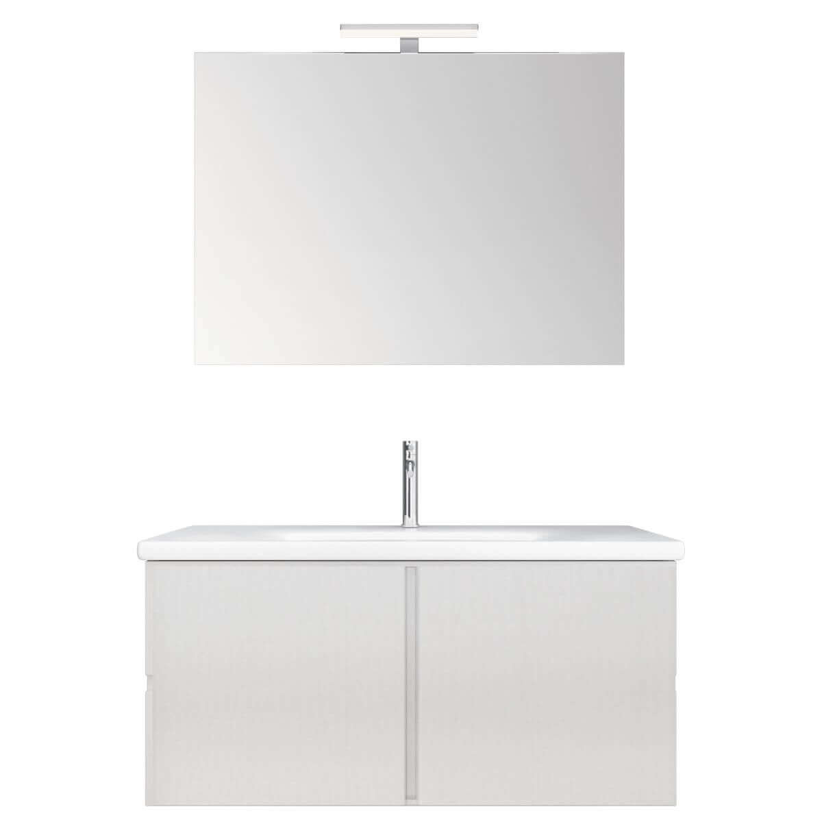 Mobile Bagno Sospeso 80cm Bianco Con Sportelli