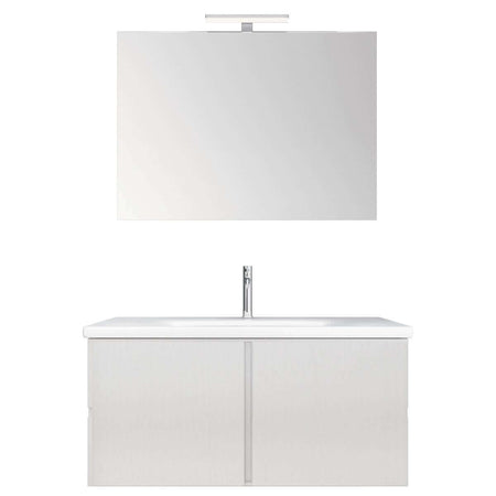 Mobile Bagno Sospeso 80cm Bianco Con Sportelli