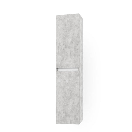 Mobile Bagno Sospeso100cm Con 1 Cassetto, Vano a Giorno, Pensile Colonna, Specchio e Lampada