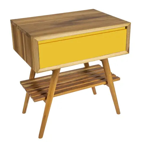 Mobile bagno 70cm in teak – Feel Color Consolle Mustard Yellow