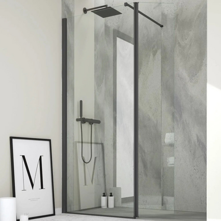 Parete Doccia Walk-In Con Paraschizzi H200 6mm