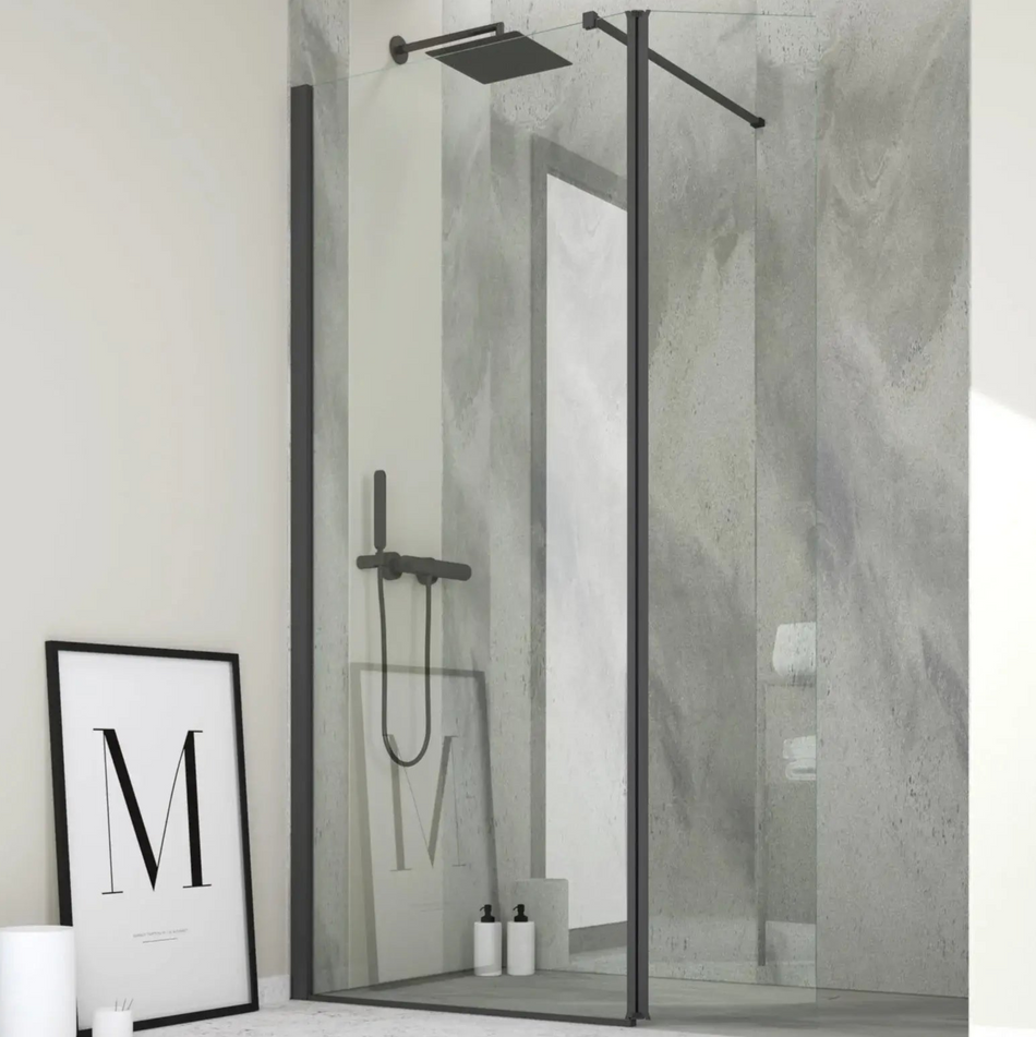 Parete Doccia Walk-In Con Paraschizzi H200 6mm