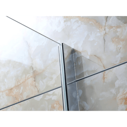 Parete Doccia Walk-In H195cm Cristallo Trasparente 8mm Anticalcare