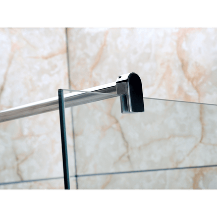 Parete Doccia Walk-In H195cm Cristallo Trasparente 8mm Anticalcare