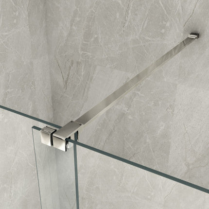 Parete Doccia Walk-In Scorrevole Trasparente 8mm H195cm