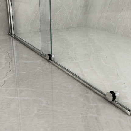 Parete Doccia Walk-In Scorrevole Trasparente 8mm H195cm