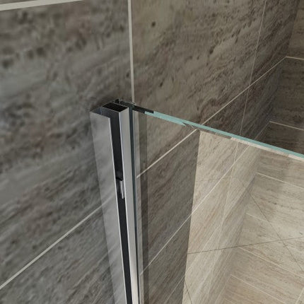 Parete Doccia Walk-In Scorrevole Trasparente 8mm H195cm