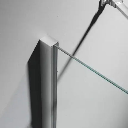 Parete Walk In Alluminio Spazzolato H200 Anticalcare 6mm Trasparente