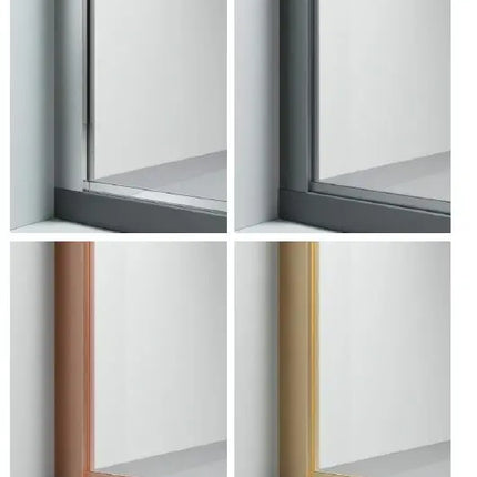 Parete Walk In H200 Anticalcare 8mm Trasparente Profili Bronzo