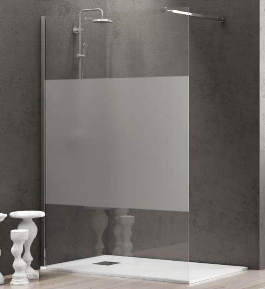 Parete Walk in Serigrafata H185cm Cristallo 6mm Free 1