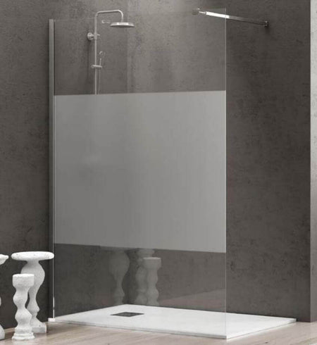 Parete Walk in Serigrafata H185cm Cristallo 6mm Free 1