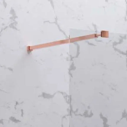 Parete Walkin H200cm Cristallo Trasparente 8mm Anticalcare Profili Rose Gold
