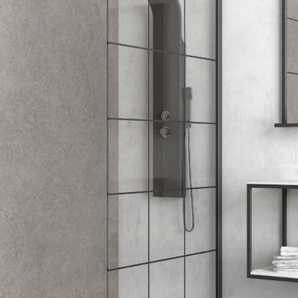 Parete Walkin H200cm Trasparente 6mm Stile Industrial